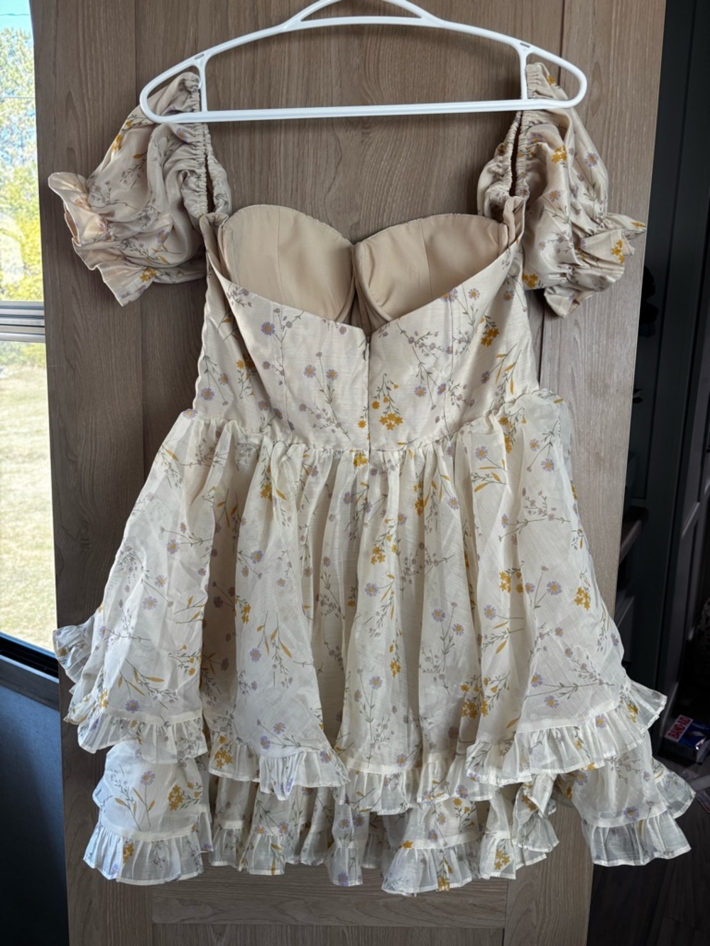 Adeirlina NEW Lattest of Them All Dress Size XL Floral Puff Whimsy Garden Boho - Picture 5 of 5